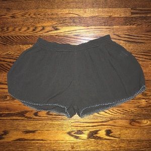 Olive green lounge shorts- size small